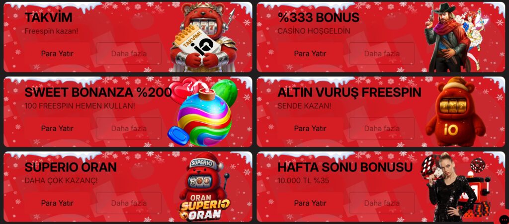 slotio bonus seçenekleri